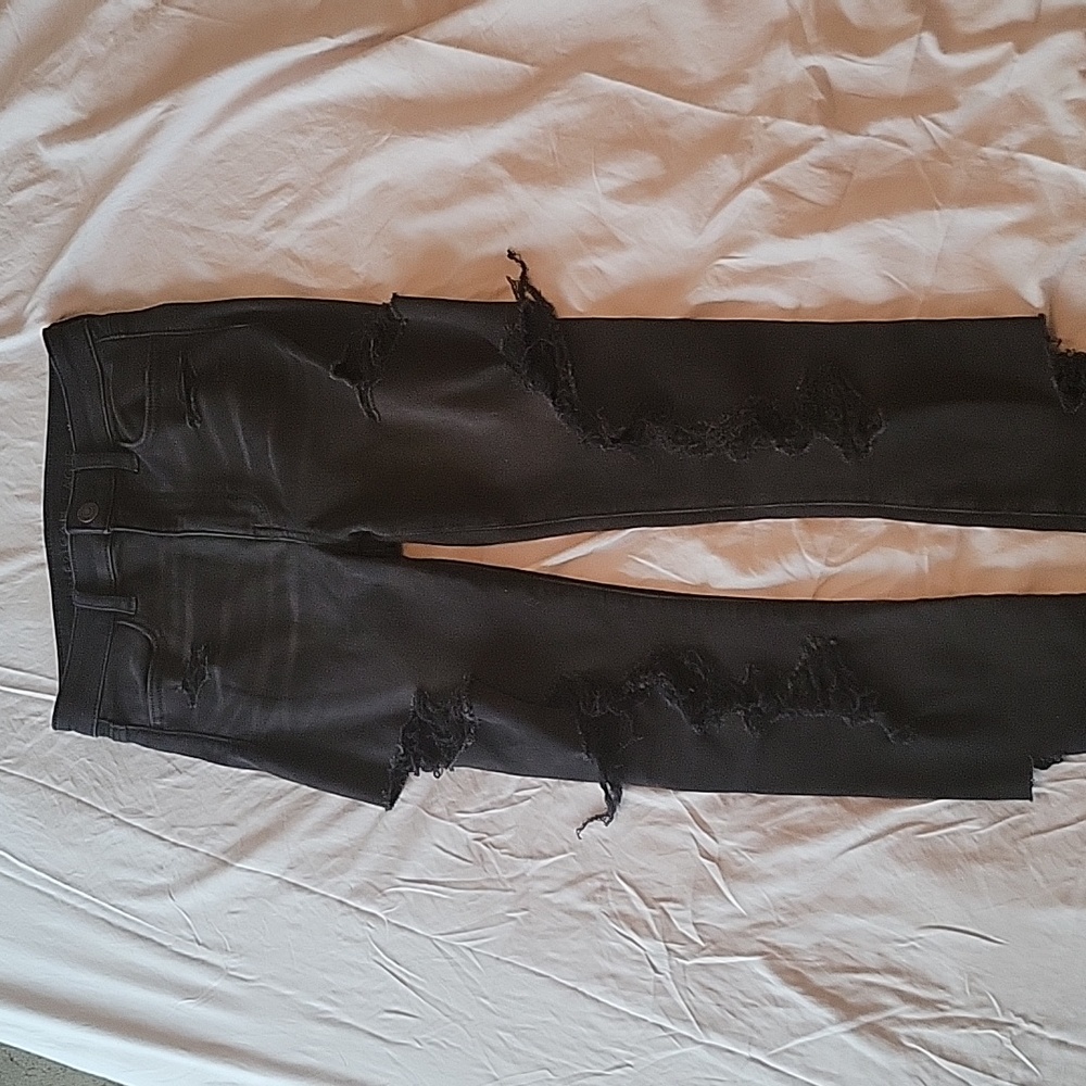American eagle distressed super high rise jegging